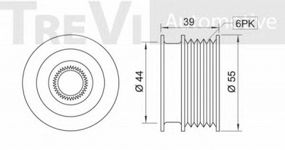 TREVI AUTOMOTIVE ap1012 -  Механизм свободного хода генератора